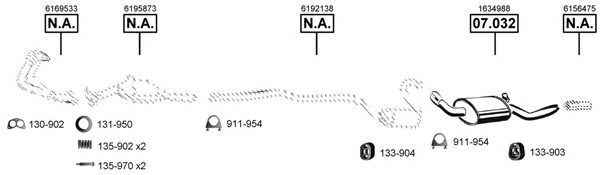ASMET FO074035 Exhaust System